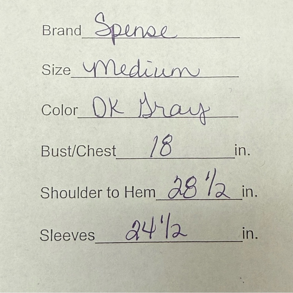 Spense Charcoal Gray Long Sleeve Keyhole Mock Neck Top | Women’s Size M - Picture 7 of 7